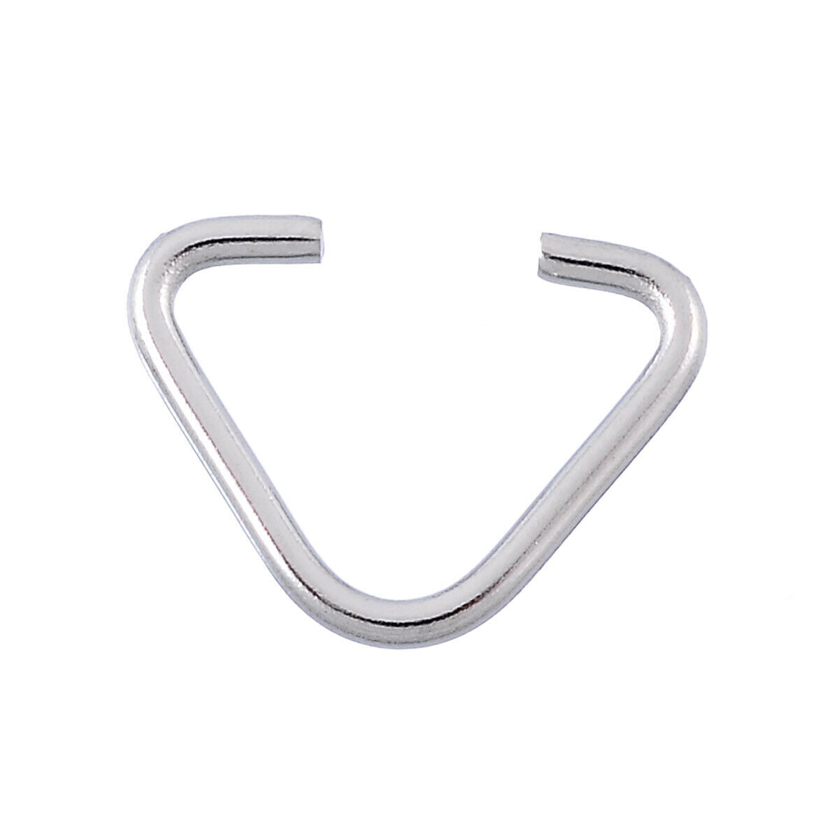 30 Stainless Steel Pendant Pinch Bails Clasps Triangle Silver Tone 13x10mm