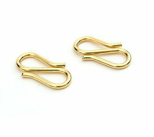 10 Stainless Steel Clasps Gold Plated 13mm x 7mm, DIY Bracelets Necklaces