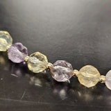 Faceted Ametrine & 925 Sterling Silver Choker Necklace – Classic Elegance