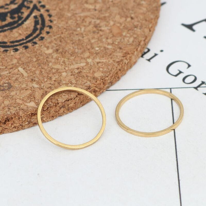 4 Pcs Gold Plated Stainless Steel Connector 16mm Circle Ring Jewellery Findings