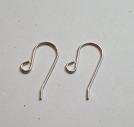 925 Sterling Silver Plain Earrings Fish Hooks
