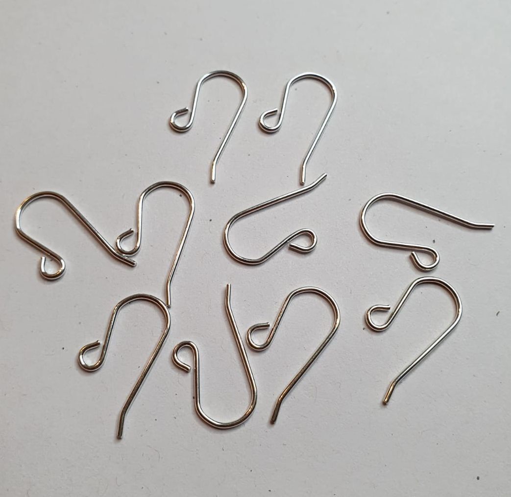 925 Sterling Silver Plain Earrings Fish Hooks