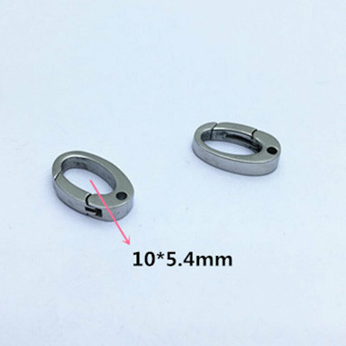 4 Stainless Steel Casting Clasps Oval Silver Tone 15mm x 9mm