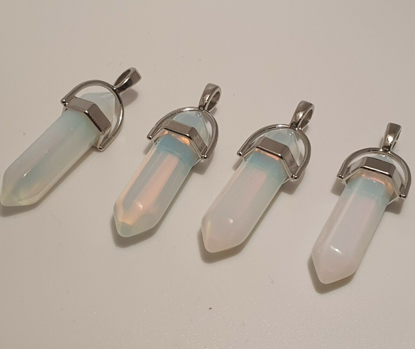 24 Quartz Crystal Point Healing Pendulum Gemstone Pendant Reiki Wholesale