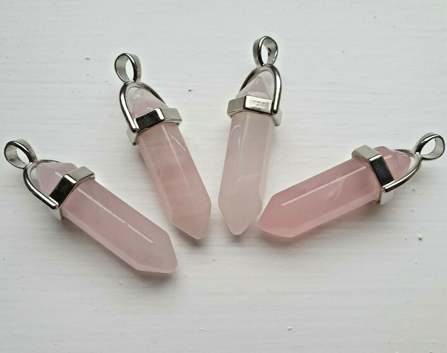 24 Quartz Crystal Point Healing Pendulum Gemstone Pendant Reiki Wholesale