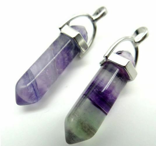 10 Quartz Crystal Point Healing Pendulum Gemstone Pendant Reiki Yoga Wholesale