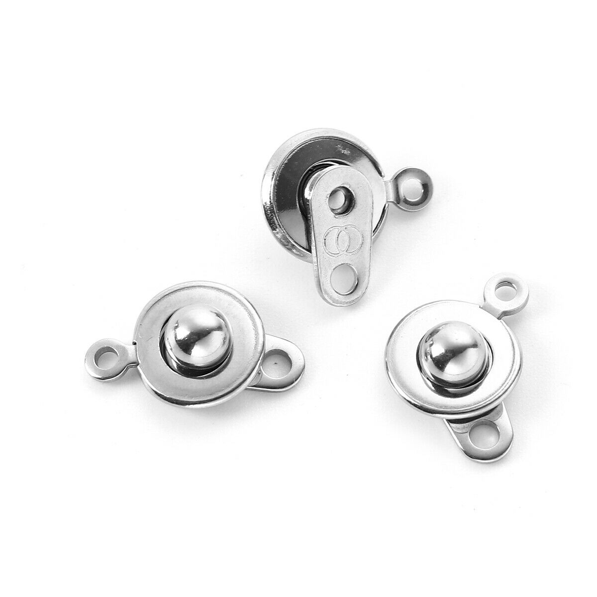 3 Stainless Steel Toggle Clasps Round Silver Tone 16mm( 5/8") x 10mm( 3/8")