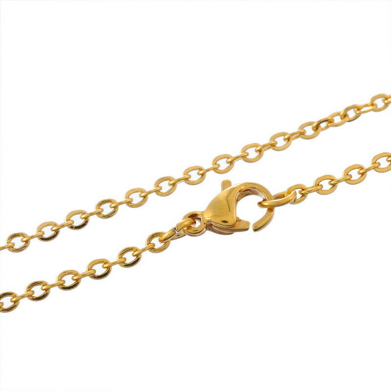 17"-23" Gold Plated Stainless Steel Hypoallergenic Mens Womens Chain Necklace