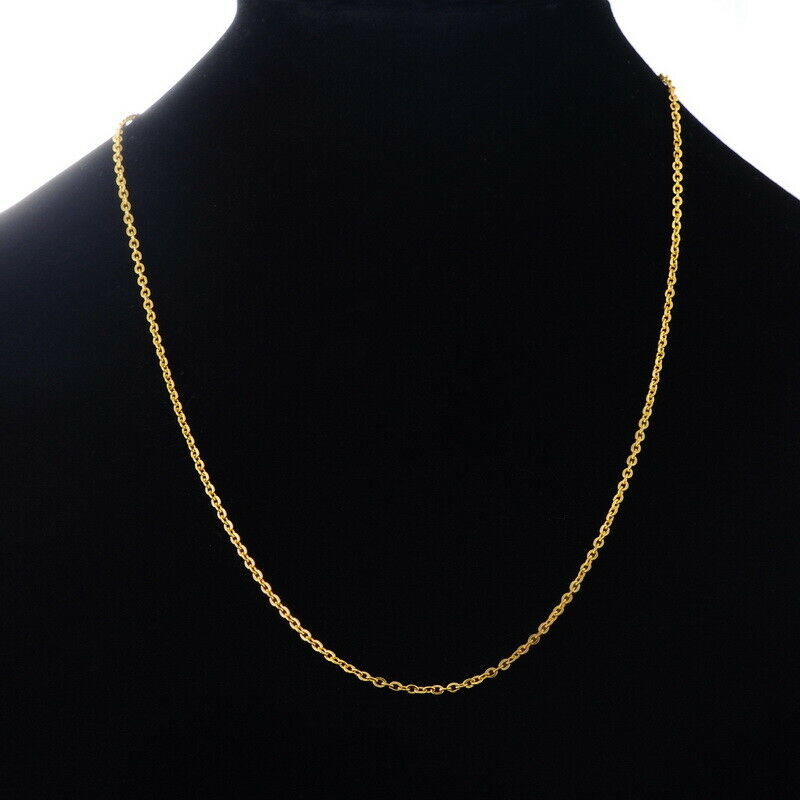 17"-23" Gold Plated Stainless Steel Hypoallergenic Mens Womens Chain Necklace