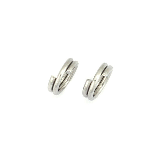 100 Stainless Steel Double Split Jump Rings Findings Round Silver Tone 5mm