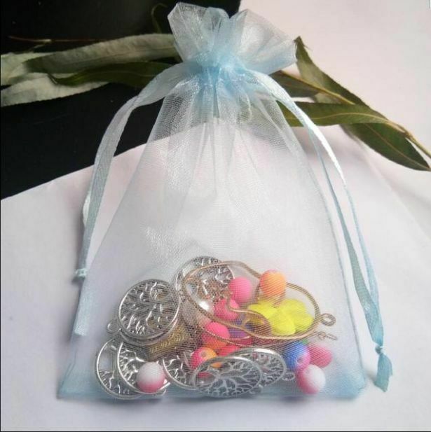 100 Organza Gift Bags Party Wedding Xmas Jewellery Candy Craft Packaging Pouches