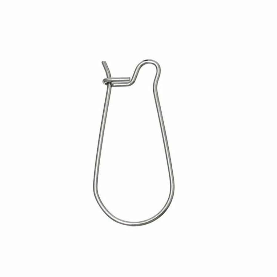 10Pcs Stainless Steel Kidney Ear Wire Hooks Earring Findings Silver Tone 20x10mm