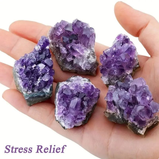 Rough Natural Amethyst Raw Stone Purple Quartz Crystal Cluster Healing - 1 pcs