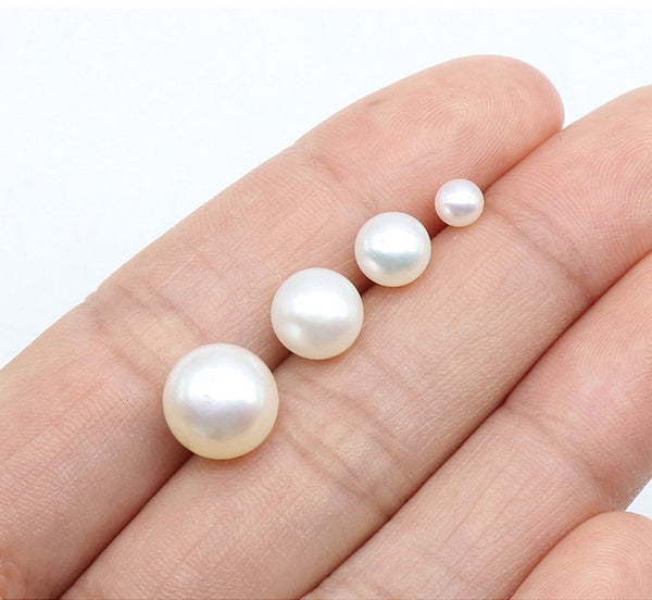 AAA Natural Freshwater Pearl Stud, Wedding Earrings 925 Sterling Silver 3mm, 4mm