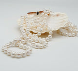 Natural White Freshwater Pearls Super Long Classic Necklace 62"-158cm