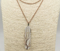 Raw Quartz Healing Crystal Point Tree Of Life Antique Copper Wire Wrapped