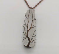 Raw Quartz Healing Crystal Point Tree Of Life Antique Copper Wire Wrapped
