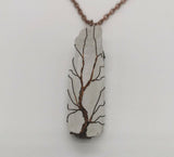 Raw Quartz Healing Crystal Point Tree Of Life Antique Copper Wire Wrapped