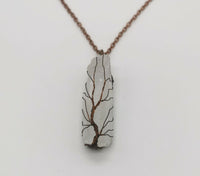 Raw Quartz Healing Crystal Point Tree Of Life Antique Copper Wire Wrapped