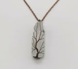 Raw Quartz Healing Crystal Point Tree Of Life Antique Copper Wire Wrapped