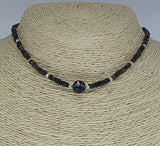 Black Tourmaline 925 Sterling Silver Choker Necklace