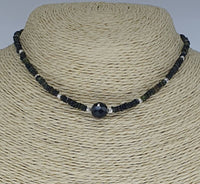 Black Tourmaline 925 Sterling Silver Choker Necklace