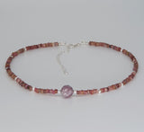 Pink Tourmaline 925 Sterling Silver Choker Necklace
