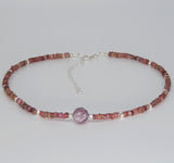 Pink Tourmaline 925 Sterling Silver Choker Necklace