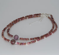 Pink Tourmaline 925 Sterling Silver Choker Necklace