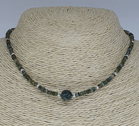 Green Tourmaline 925 Sterling Silver Choker Necklace