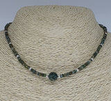 Green Tourmaline 925 Sterling Silver Choker Necklace