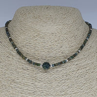 Green Tourmaline 925 Sterling Silver Choker Necklace