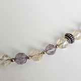 Faceted Ametrine & 925 Sterling Silver Choker Necklace – Classic Elegance