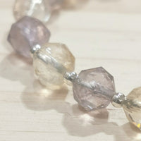 Faceted Ametrine & 925 Sterling Silver Choker Necklace – Classic Elegance