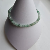 925 Sterling Silver & Green Aventurine Bracelet with Magnetic Clasp 7.5"
