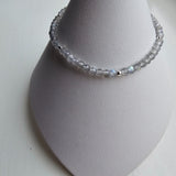925 Sterling Silver & Fine Labradorite Beads Bracelet with Extender Chain 7.5"