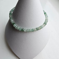 925 Sterling Silver & Green Aventurine Bracelet with Magnetic Clasp 7.5"