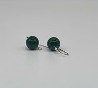 Natural Malakite Bead 925 Sterling Silver Earrings