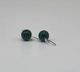 Natural Malakite Bead 925 Sterling Silver Earrings