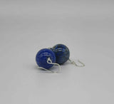 Lapis Lazuli Large Beads 925 Sterling Silver Earrings
