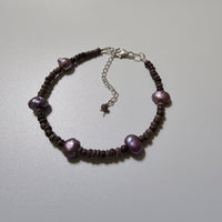 Lavender Freshwater Natural Pearls, Sterling Silver Necklace Jewelry Set
