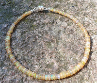 Genuine Ethiopian Yellow Opal 925 Sterling Silver Bracelet with Magnetic Clasp