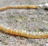 Genuine Ethiopian Yellow Opal 925 Sterling Silver Bracelet with Magnetic Clasp