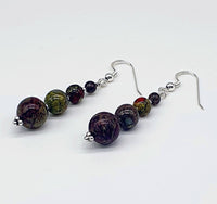 Natural Bloodstone Gemstone 925 Sterling Silver Handmade Artisan Earrings