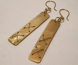 Handmade Brass Artisan Long Earrings