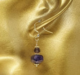 Natural Amethyst 18K Gold Plated Earrings