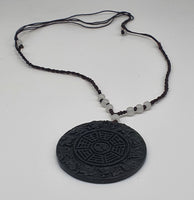 Protection Obsidian Hand Carved Zodiac Feng Shui Amulet adjustable Necklace