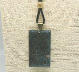 Natural Blue Fossil Coral Huge Pendant with Black Velvet Cord Necklace
