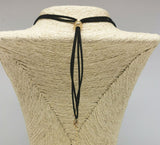 Natural Blue Fossil Coral Huge Pendant with Black Velvet Cord Necklace