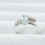 Genuine Sky Blue Topaz 925 Sterling Silver Engagement Ring - USA Sz 7